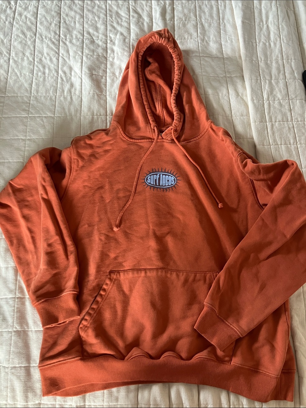 Surf Locos Unisex Orange Pullover Hoodie